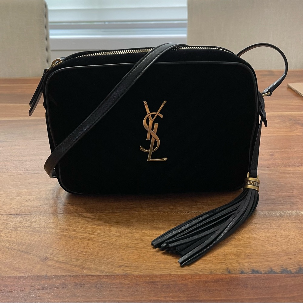 ❌SOLD❌ Saint Laurent Lou camera bag black velvet - Picture 2 of 16